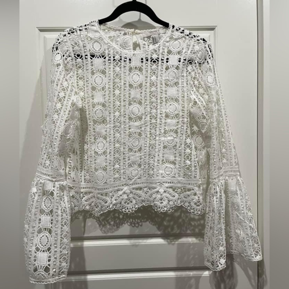White crochet top